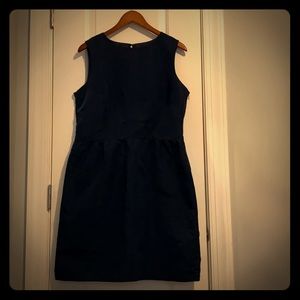 Medina Navy Blue Taffeta Dress